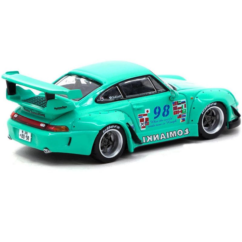 Porsche RWB 993 #98 "Lomianki" Turquoise 1/64 Diecast Model Car by Tarmac Works