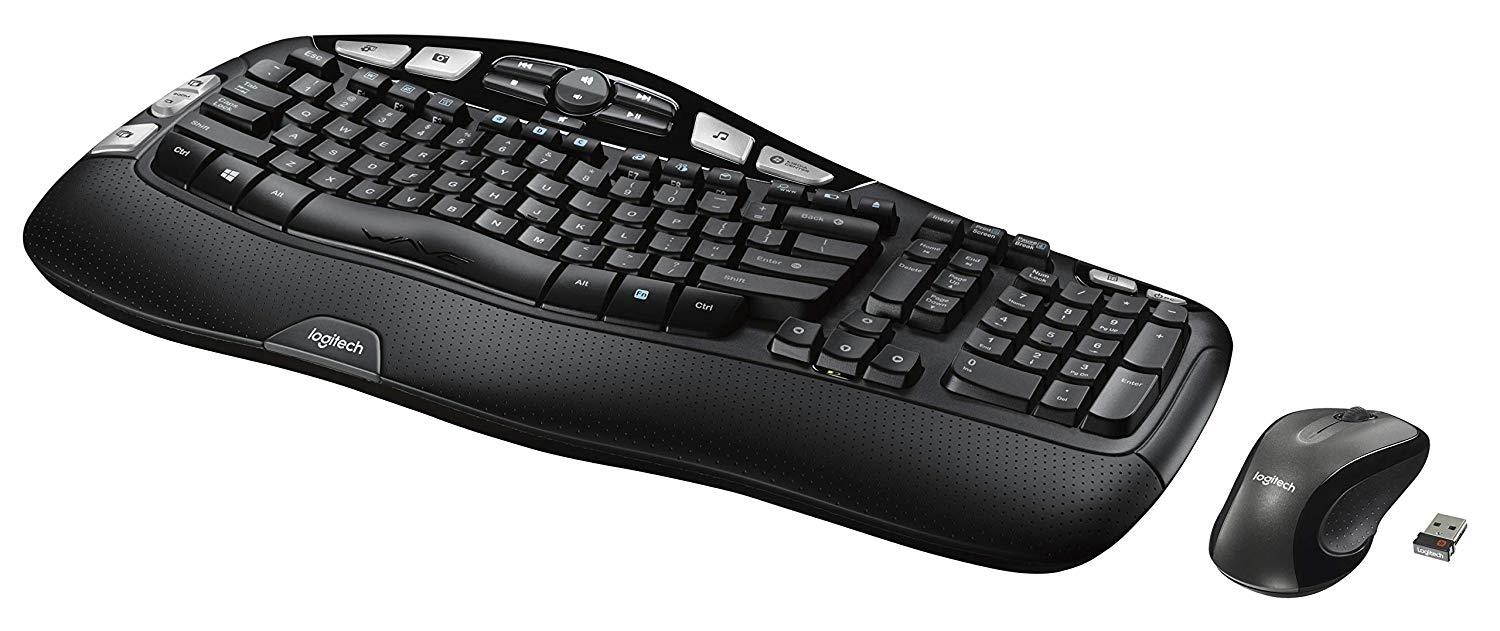 Logitech MK550 Wireless Wave Keyboard and Mouse Combo &mdash; Includes Keyboard and Mouse, Long Battery Life, Ergonomic Wave Design