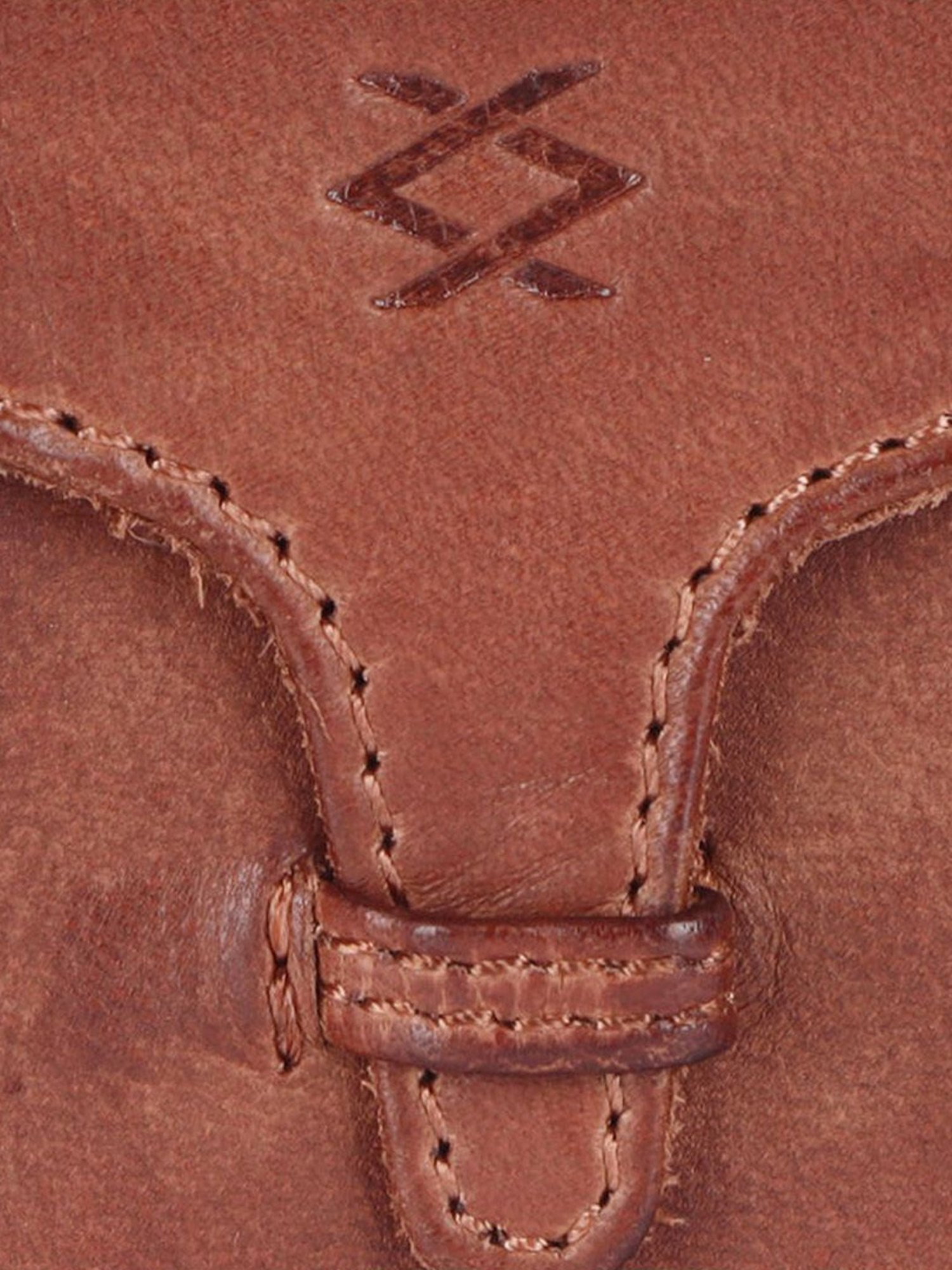 KOMPANERO Nico Cognac Leather Solid Bi-Fold Wallet