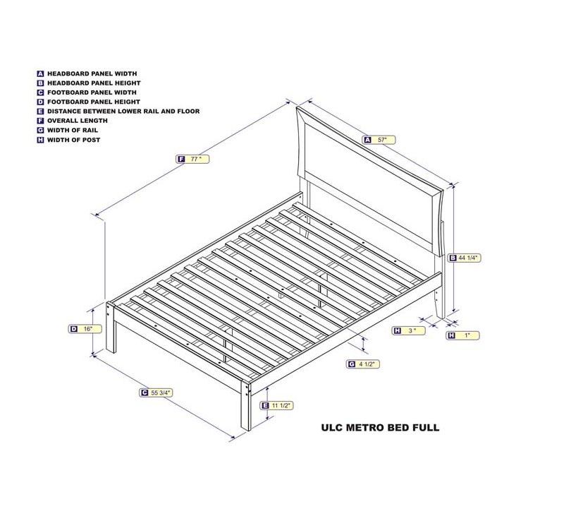 Metro Full Open Foot White - Atlantic Furniture