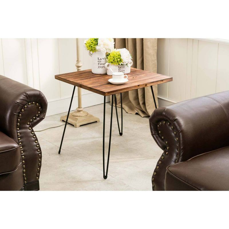 Leonardo End Table Weathered Fir & Black - Boraam