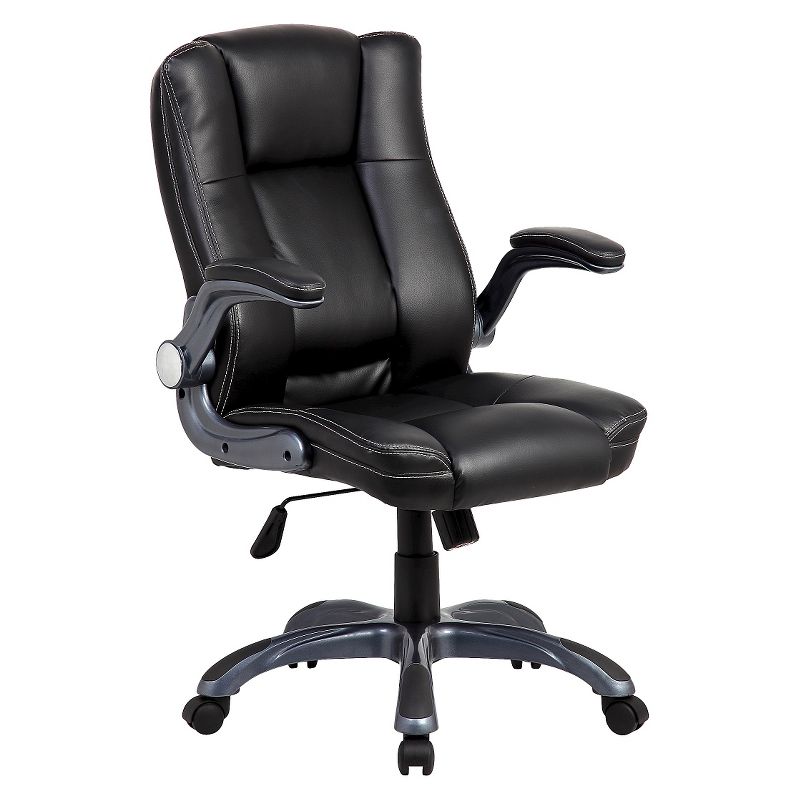 Medium Back Manager Chair with Flip-up Black - Techni Mobili