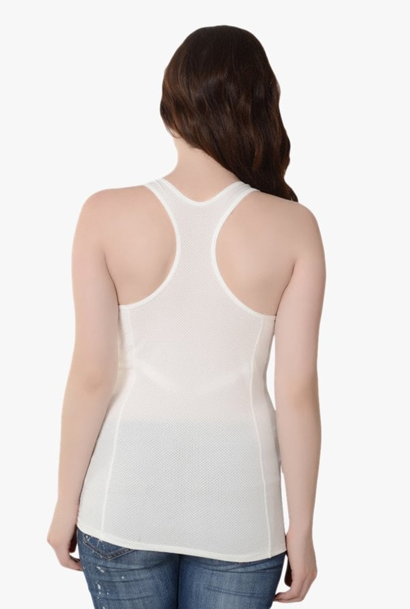 Da Intimo White U Neck Tank Top