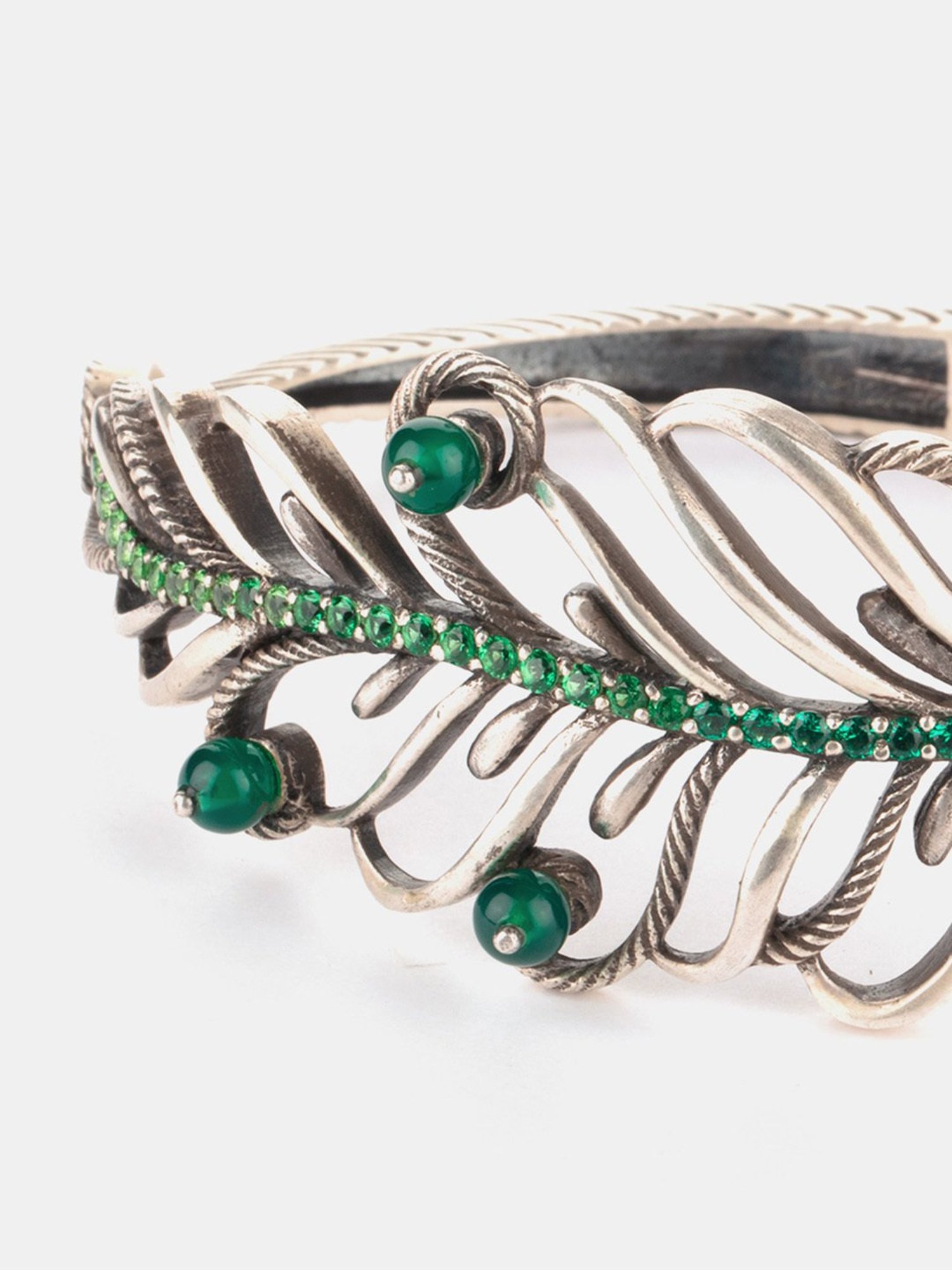 Shaya 92.5 Sterling Silver Unravel Oxidized Bracelet for Women