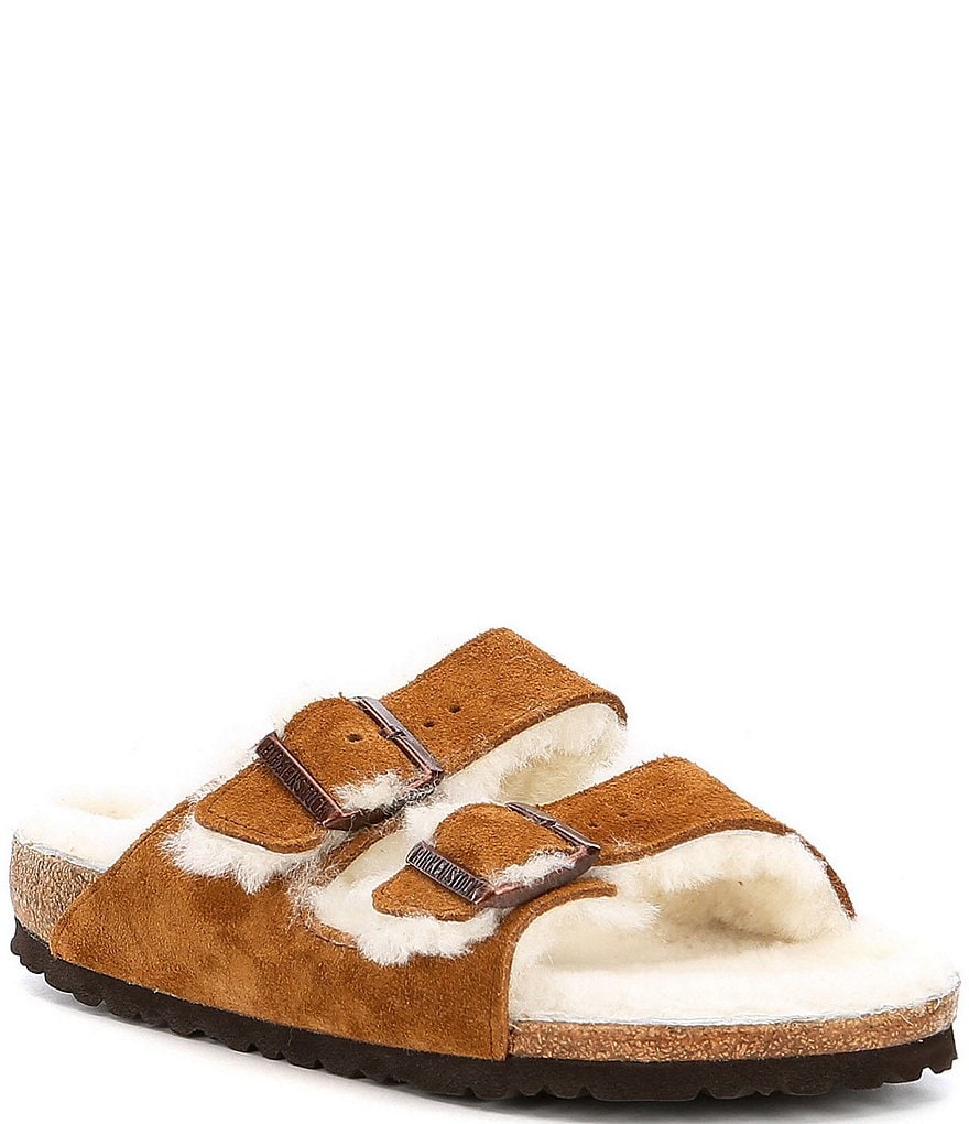 Birkenstock Women's Arizona Suede Shearling Sandals