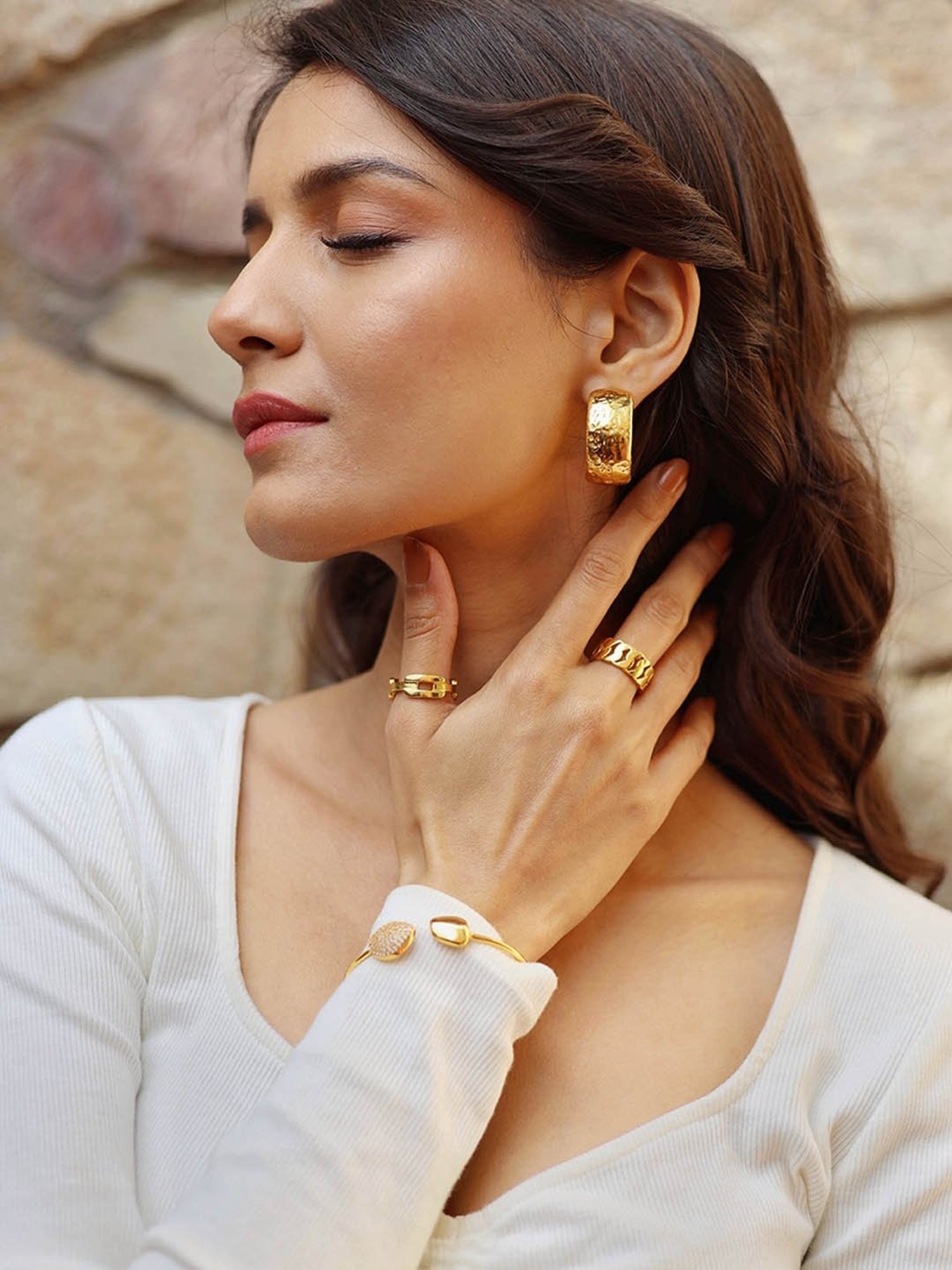 Perfectly Average Bold Textured Hoops for Women & Girls