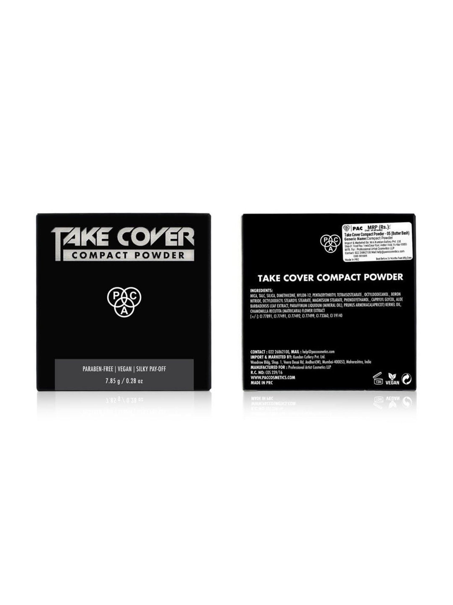 PAC Take Cover Compact Powder - 05 Butter Bash - 7.85 gm