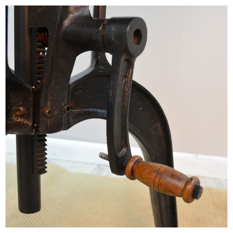 Reed Adjustable Crank Dining Table Chestnut/Black - Carolina Chair & Table