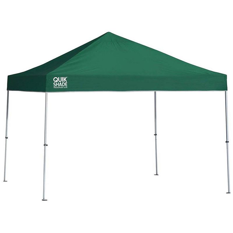 Quik Shade Weekender Elite 10 x 10 Foot Straight Leg Pop Up Canopy, Green