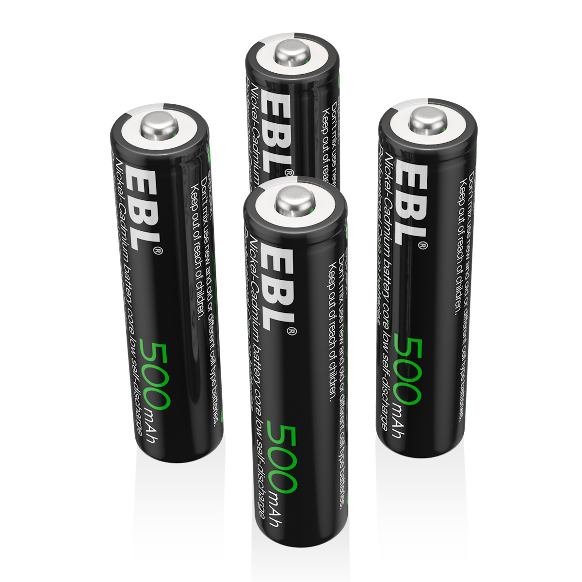 EBL 8 Pcs AAA 1.2V Rechargeable Batteries 500mAh Ni-Cd Battery for TV Keyboards