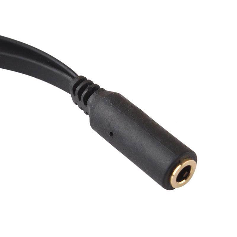 3.5mm Female to 2 Male Headphone Mic Audio Y Splitter Cable