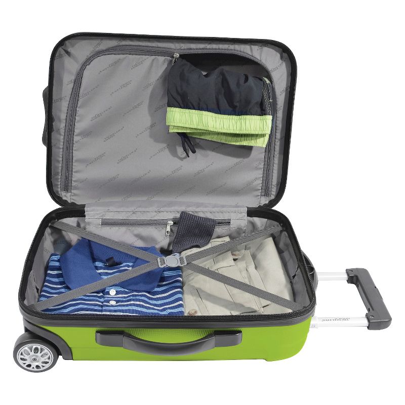 Traveler's Choice Rome 21" Hardside Carry On Suitcase - Green