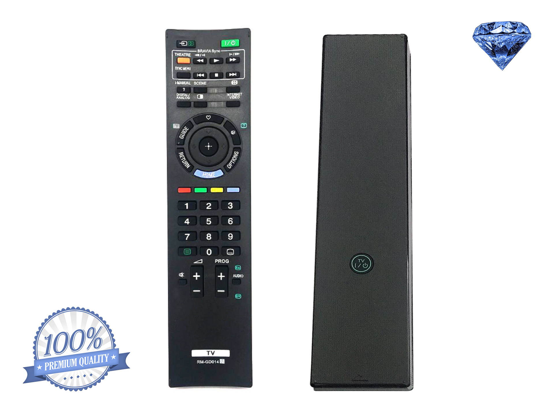 RM-GD014 Replace Remote for Sony TV Bravia KDL-32EX400 KDL-40EX500 KDL-46EX500