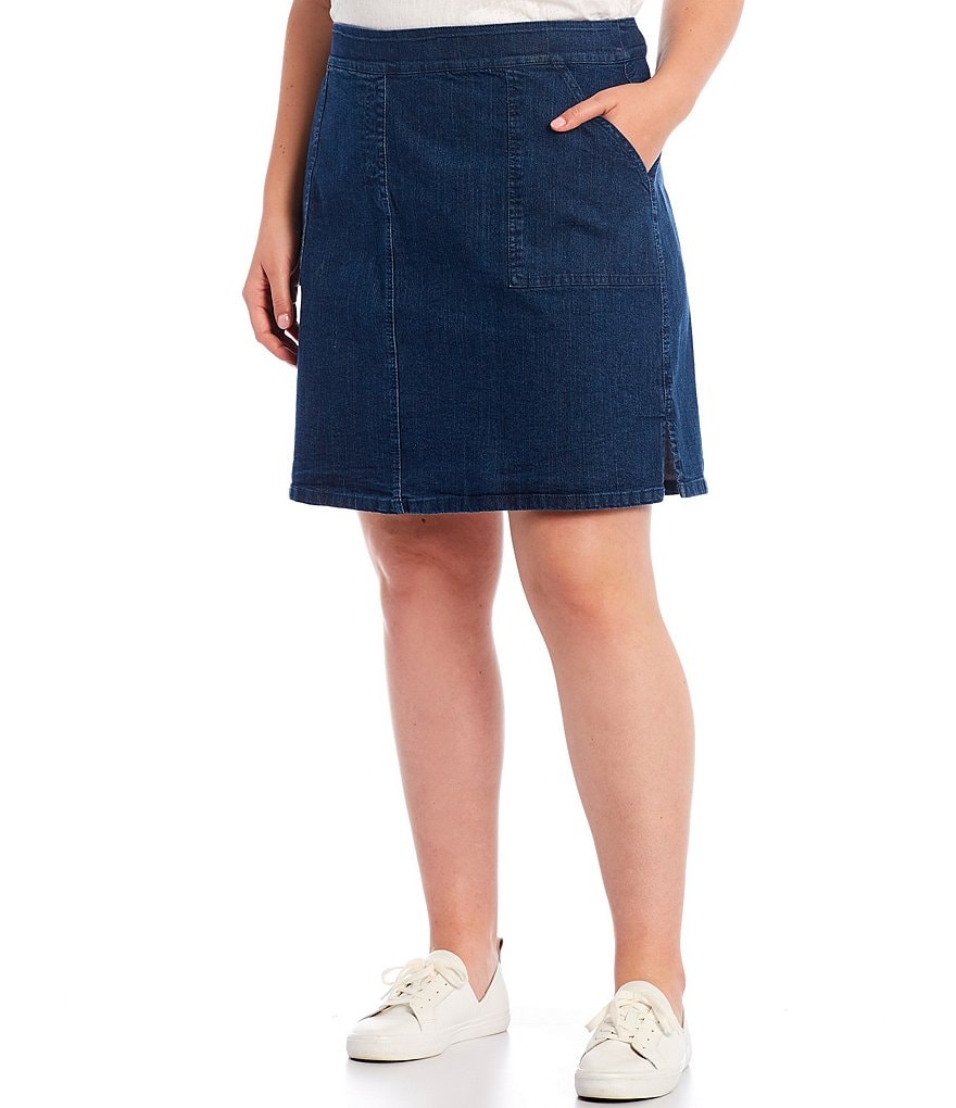 Intro Plus Size Activeease Drawstring Faux Wrap Skort