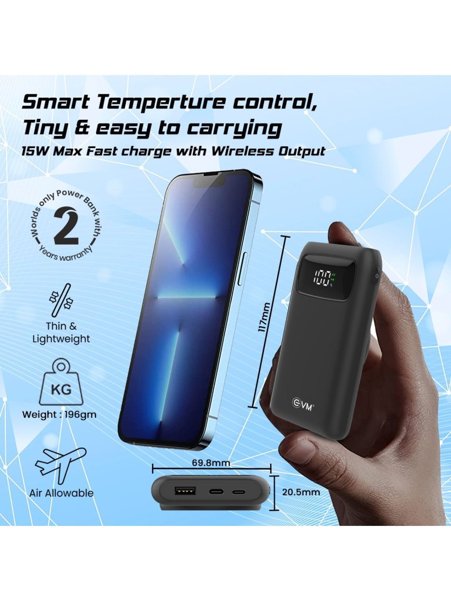 EVM EVMP0209 Enmag Power Bank 10000mah (Black)