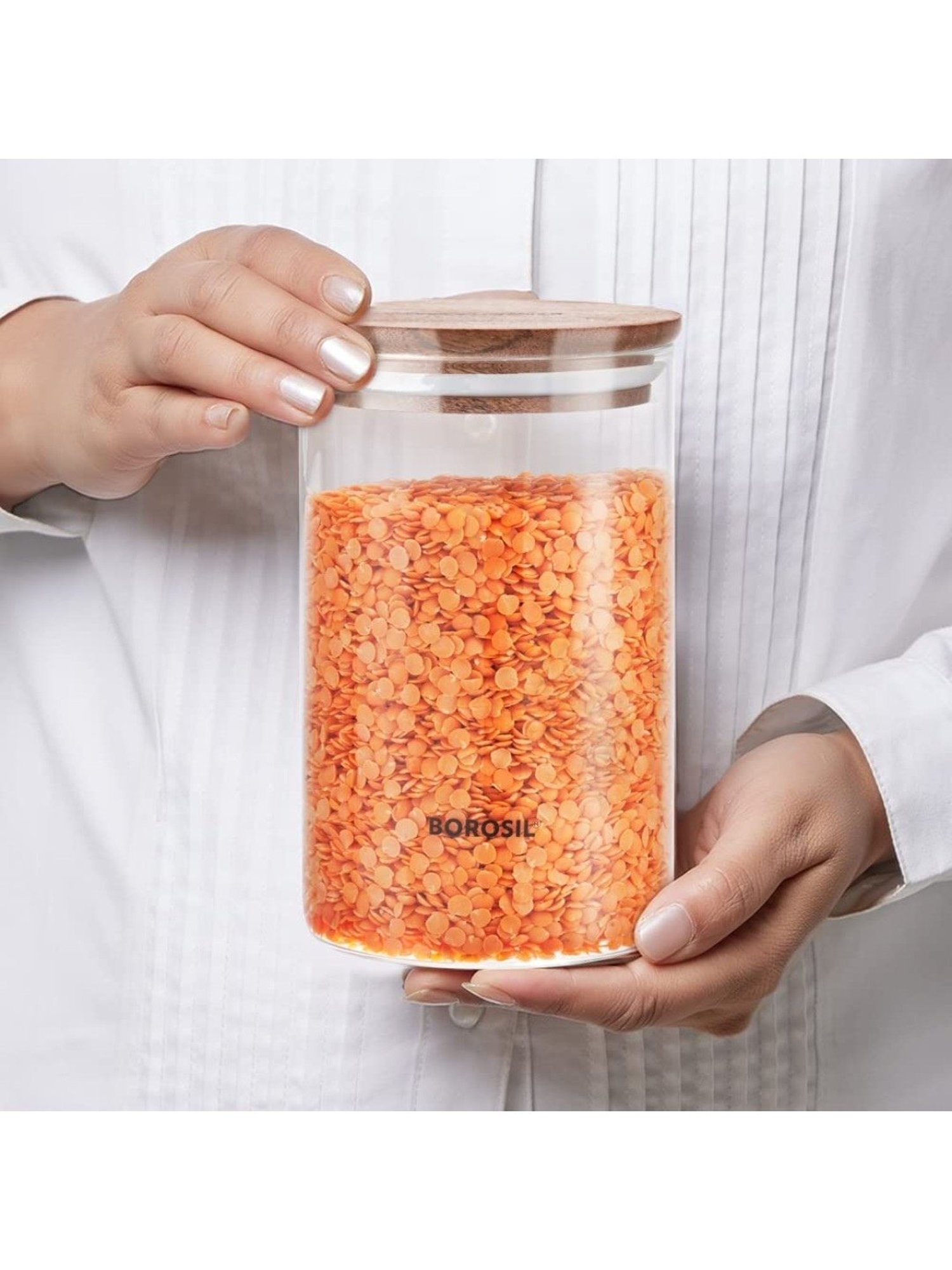 Borosil Transparent Glass Jar & Container (300ml)