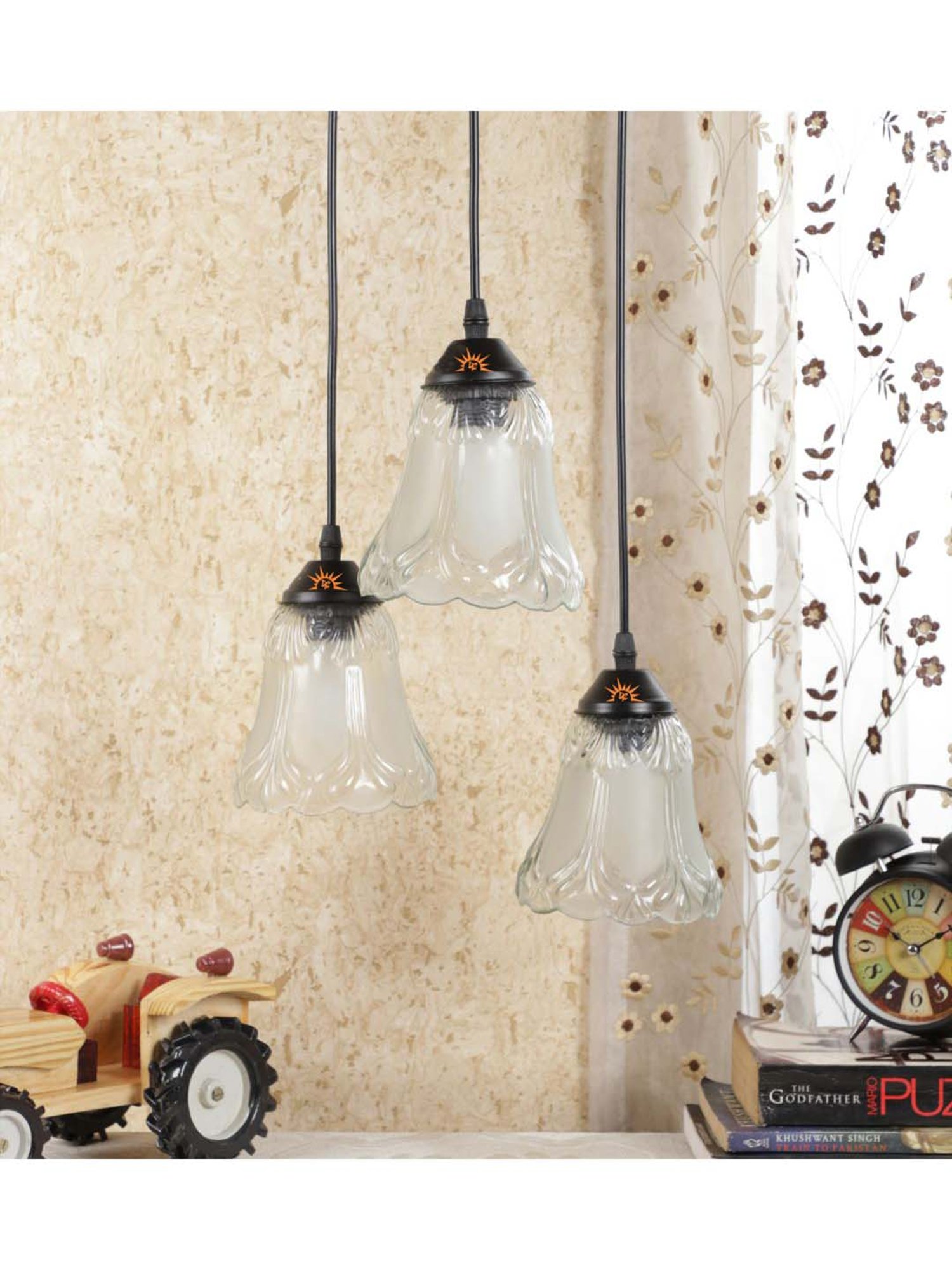 DecorativeRay Transparent Hanging Light - Set of 1