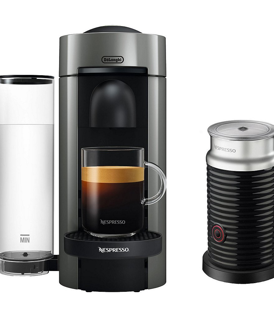 Nespresso VertuoPlus Coffee & Espresso Single-Serve Machine with Aeroccino Milk Frother