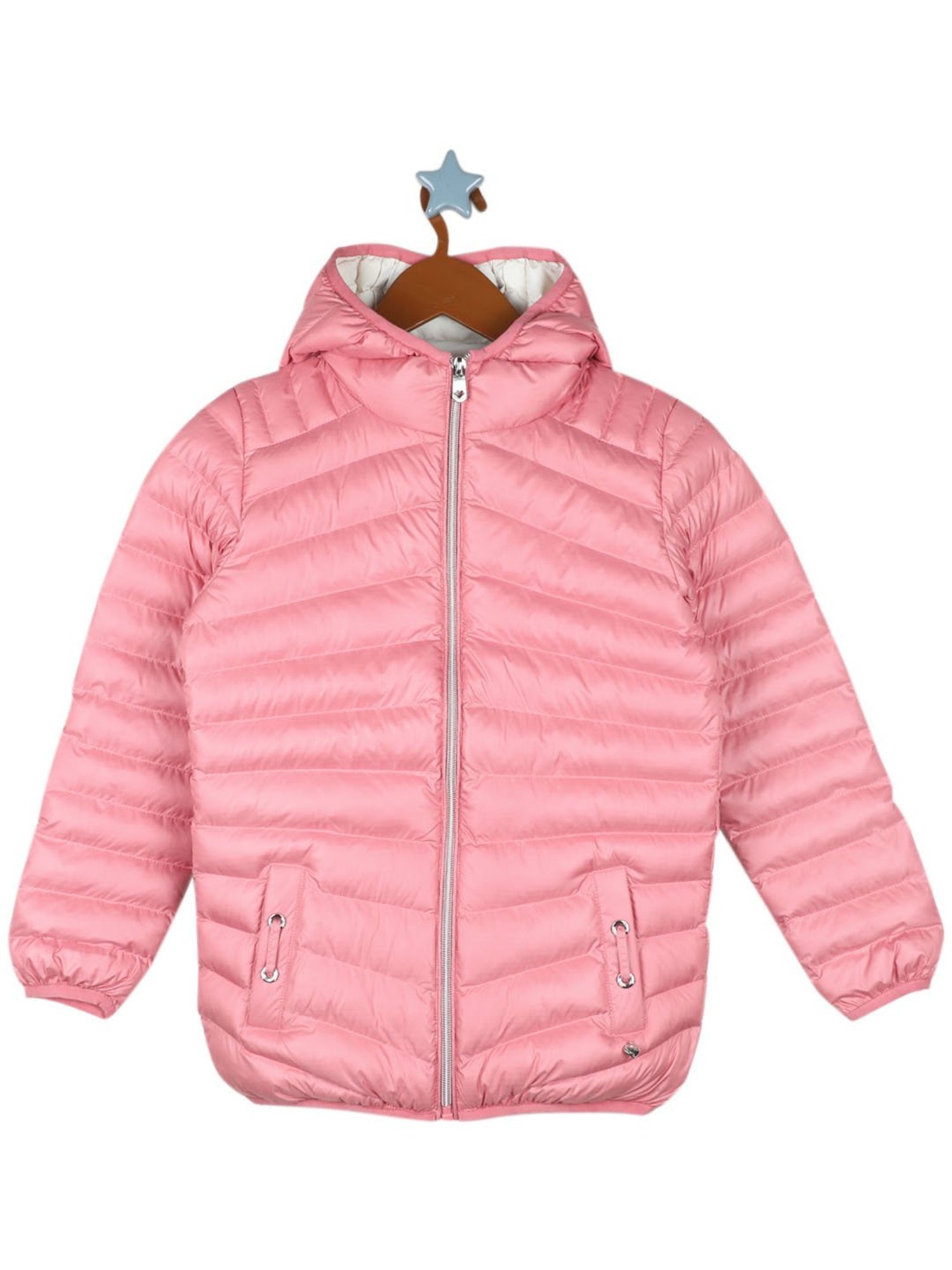 Elle Kids Black Self Pattern Jacket