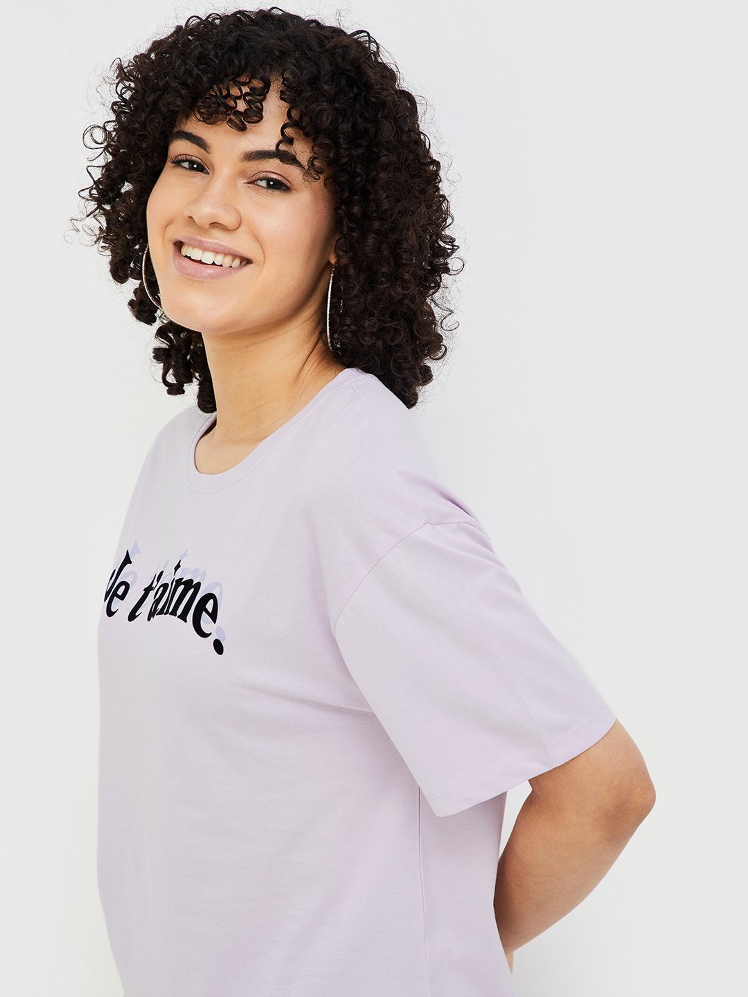 Fame Forever by Lifestyle Lilac Graphic Print T-Shirt