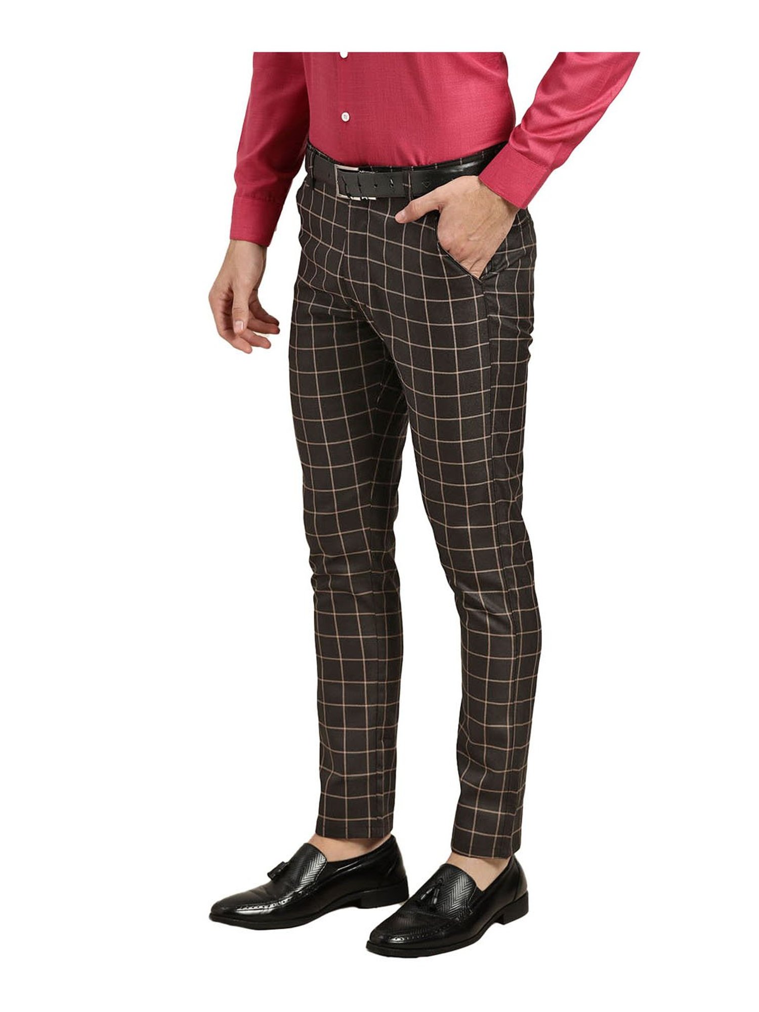Sojanya Black & Beige Checks Trousers