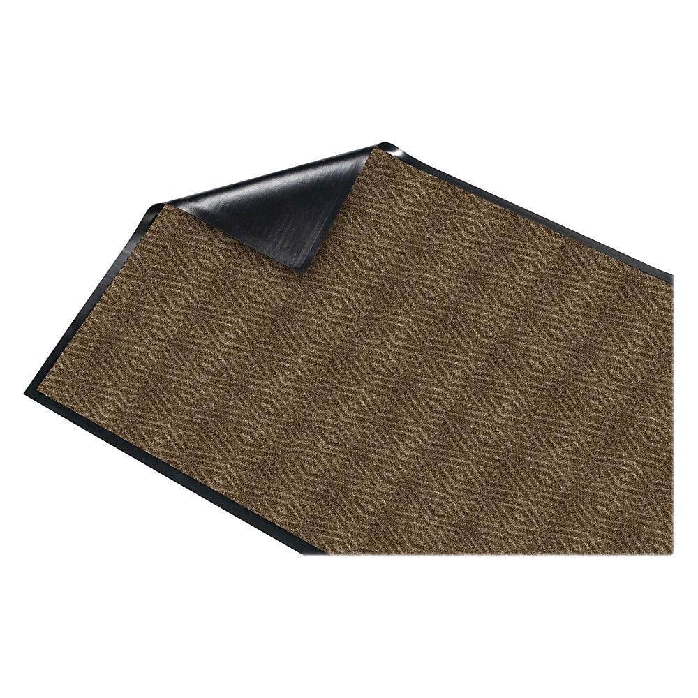 Genuine Joe Dual Rib Indoor Mat f/Hard Surface 3'x5' Chocolate 02400