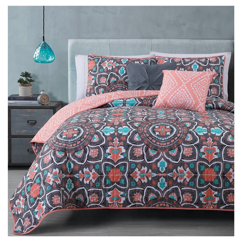 Twin Turtle Cove Quilt & Sham Set Light Turquoise/Aqua - Tommy Bahama