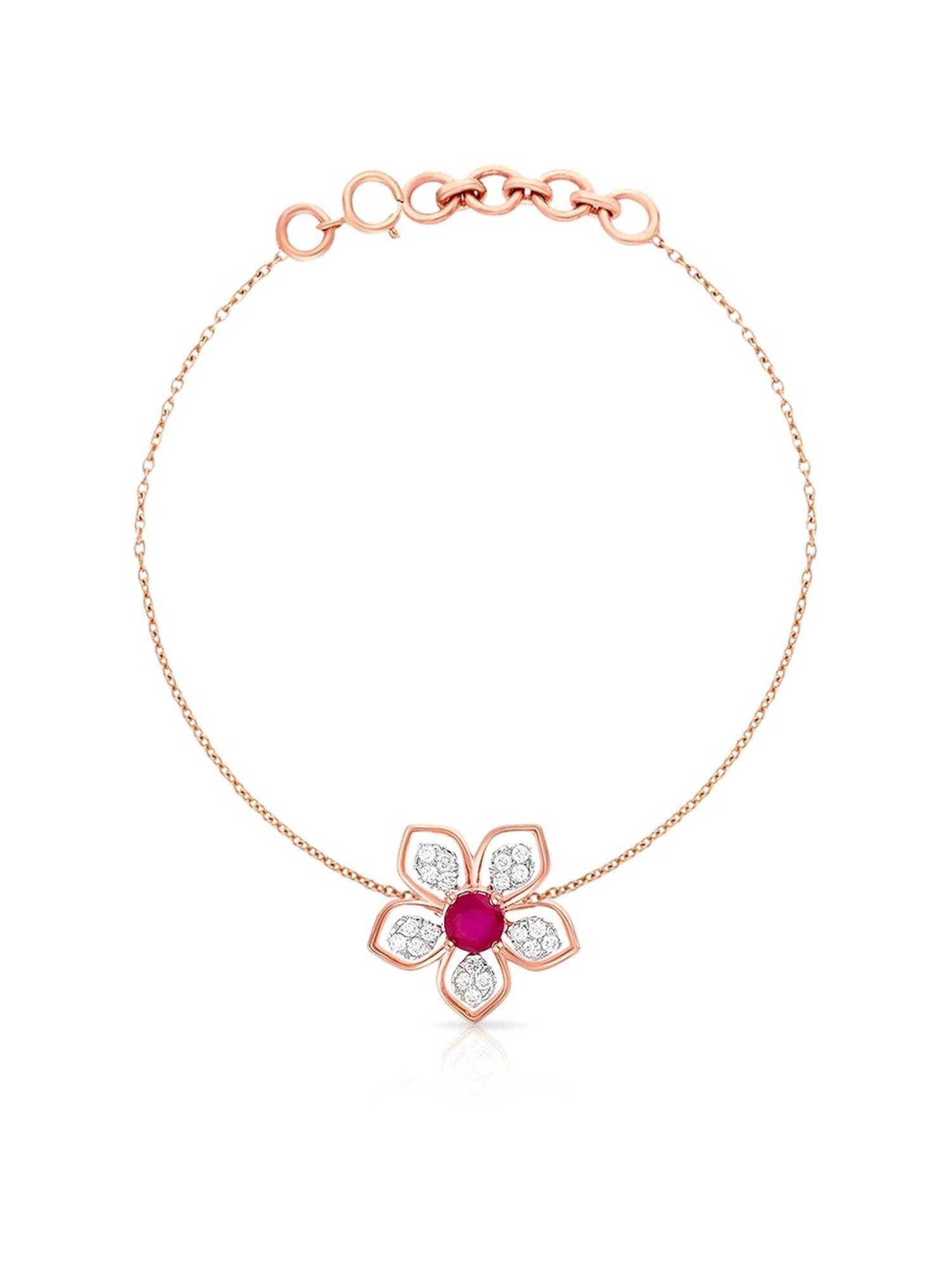 Mia by Tanishq Cupid Charm 14k Gold & Diamond Bracelet for Women