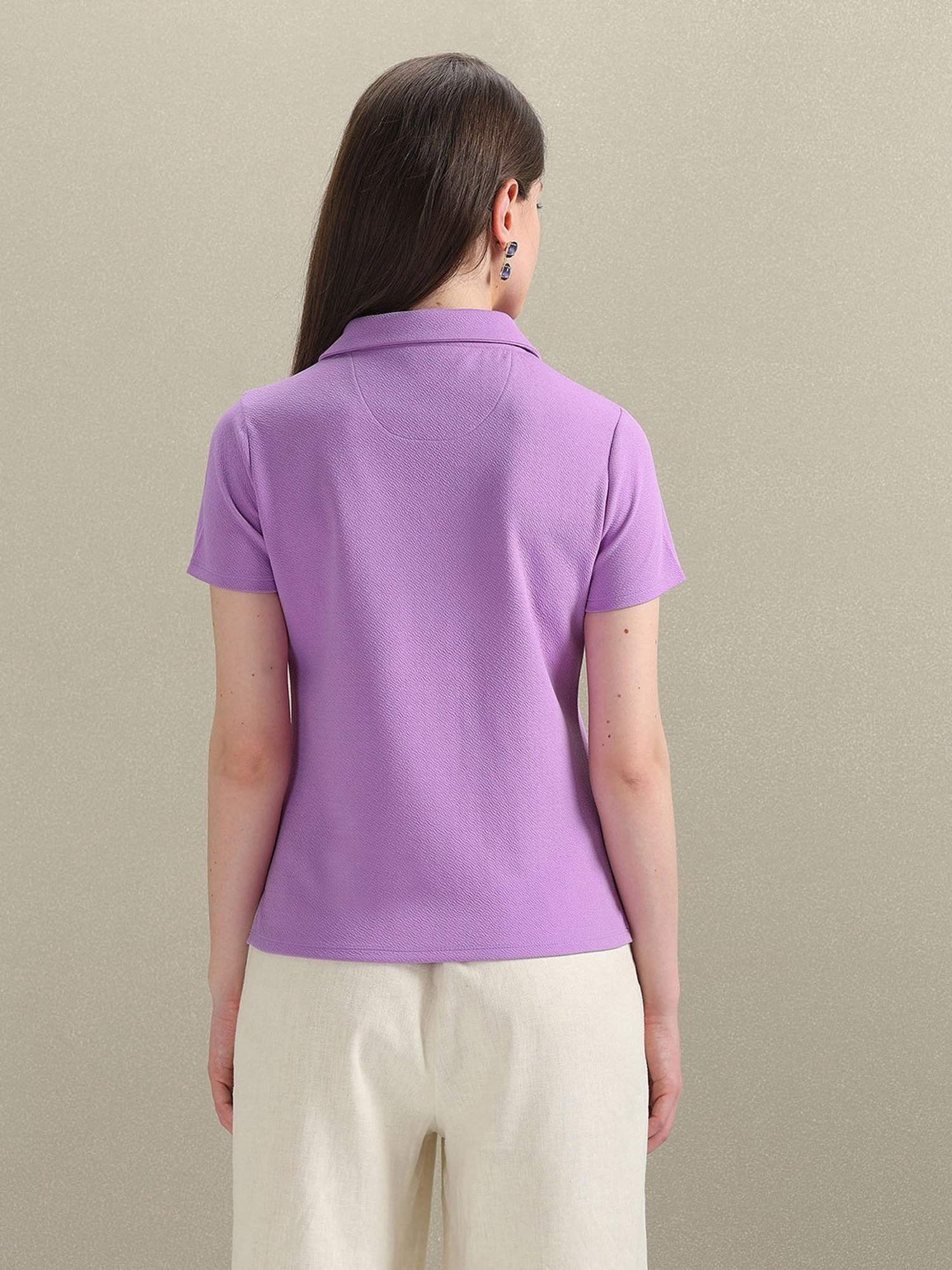 U.S. Polo Assn. Lavender Regular Fit Polo T-Shirt