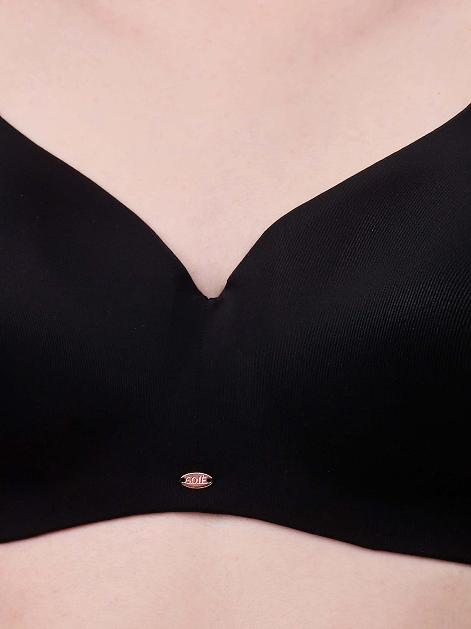 Soie Black & Pink Non-Wired Full Coverage T-Shirt Bra - Pack of 2