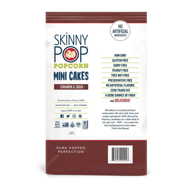 SkinnyPop Cinnamon & Sugar Popcorn Mini Cakes - 5oz