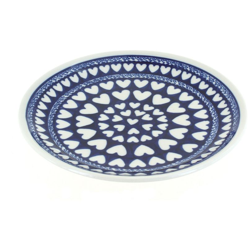 Blue Rose Polish Pottery Valentina Dessert Plate