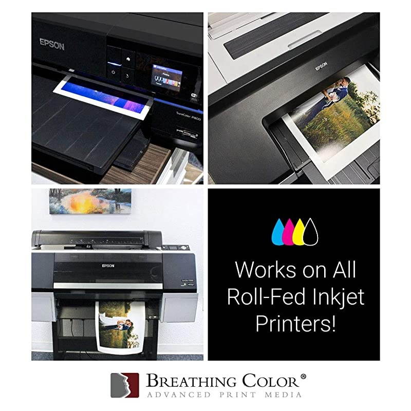 Luster Photo Printer Paper 10 mil 255 gsm Luster Finish Premium Photo Paper Roll on 3in Core 50 inches x 100 feet Works with Most Inkjet Printers Including Professional Makes and Models