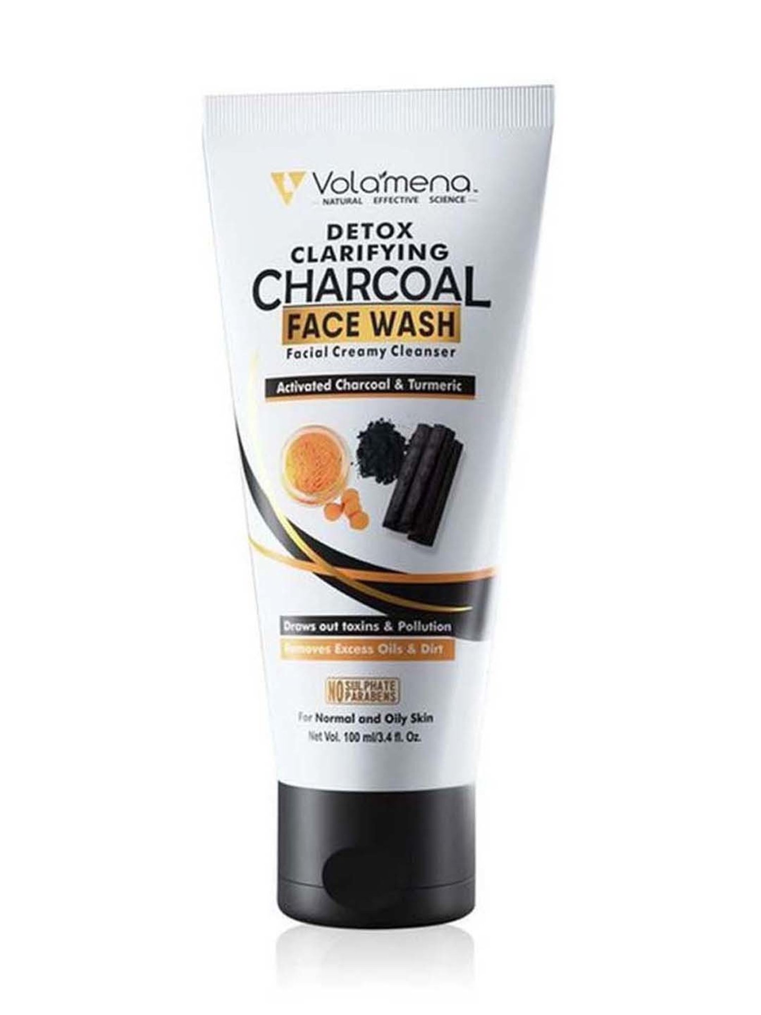 Volamena Detox Clarifying Charcoal Facial Creamy Cleanser - 100 ml