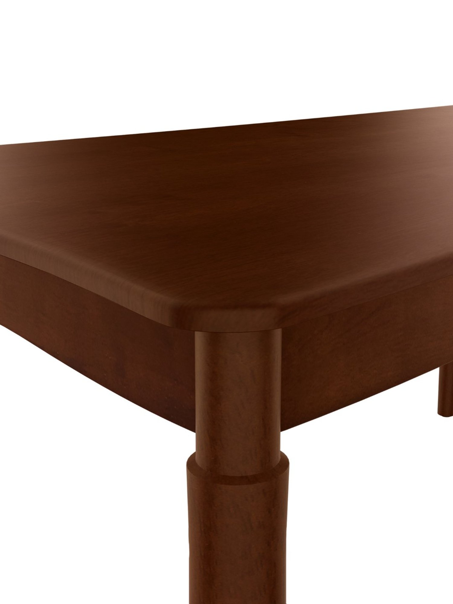 Godrej Interio Ezra Brown Rubber Wood 6 Seater Rectangular Dining Table