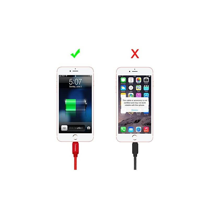 Dual USB Wall Charger and 6ft Charging Cable Red