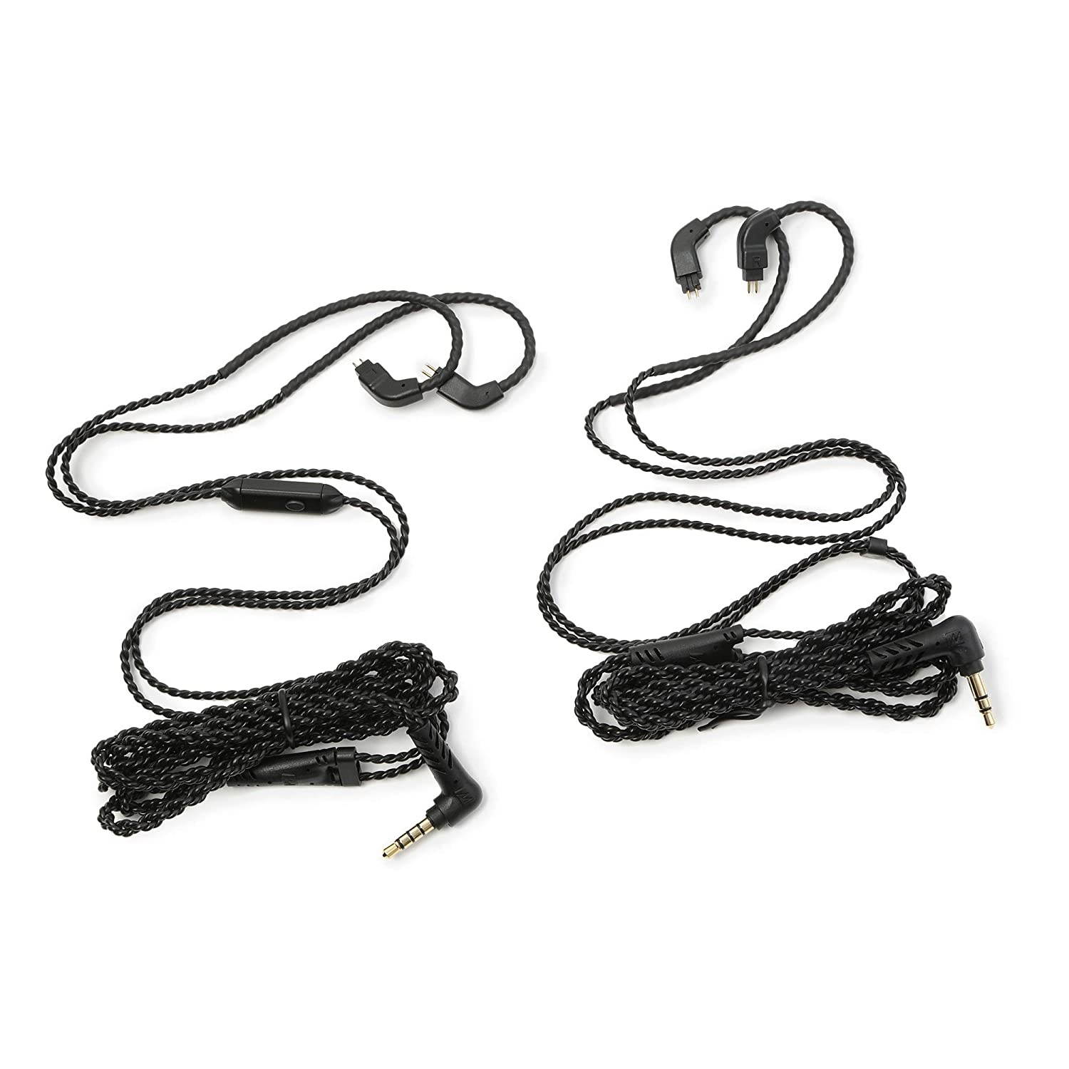 Massdrop x MEE Audio Planamic in-Ear Monitors - Planar Magnetic HiFi Headphones with Omnidirectional Microphone and Remote, Detachable Braided Cable, Over-Ear Style, Comply Silicon Ear Tips (Black)