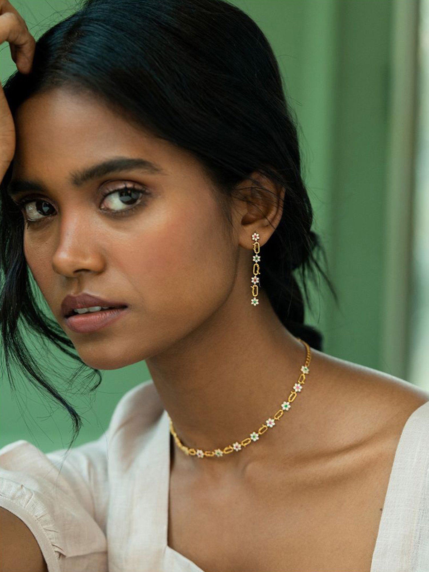 Shaya 92.5 Sterling Silver Link of Love Earrings for Women