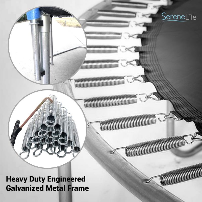 JumpSport SureStep Removable 2-Step Trampoline Safety Ladder - Easy to Attach