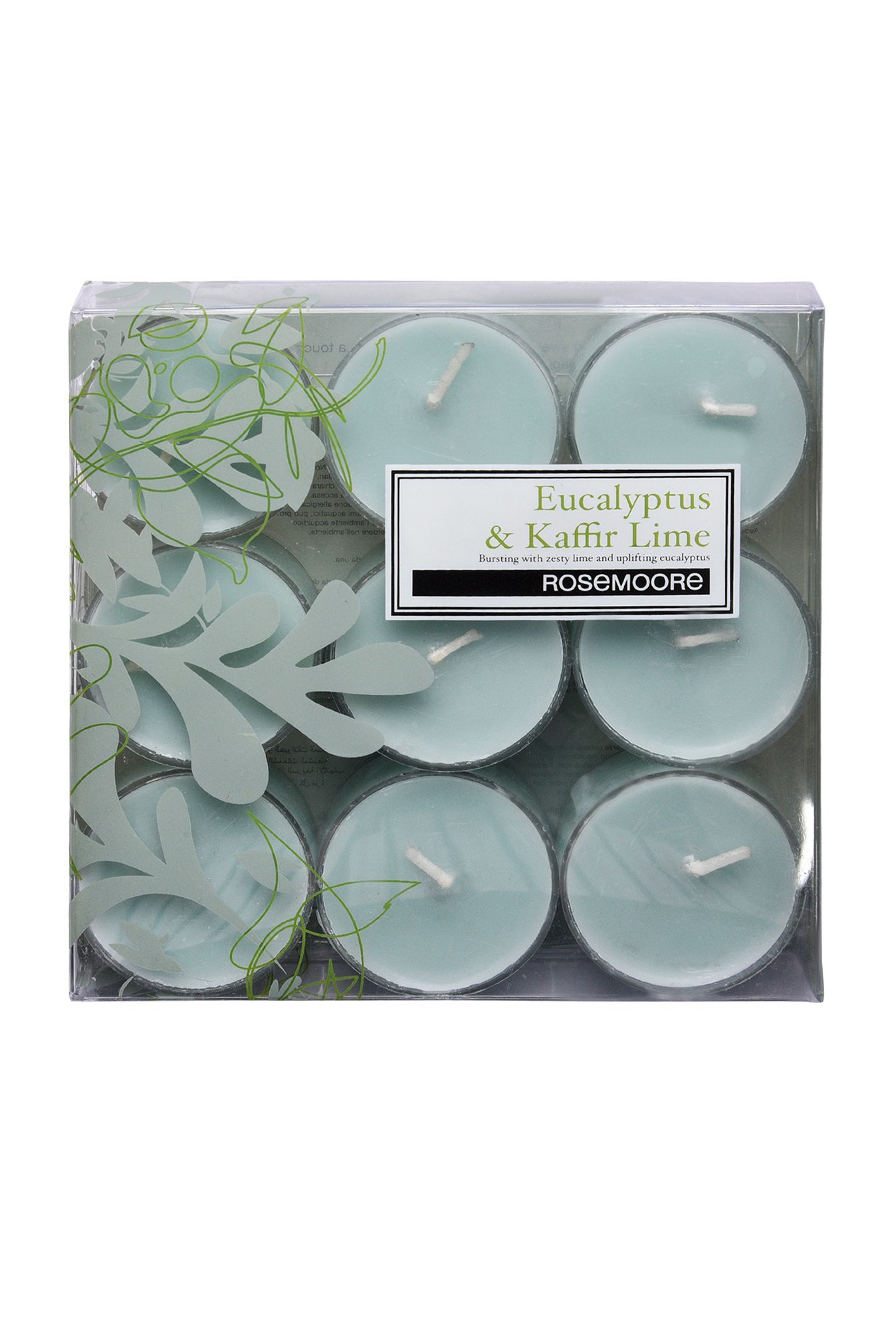 Rosemoore Eucalyptus & Kaffir Lime Blue Wax Tea Light Candle