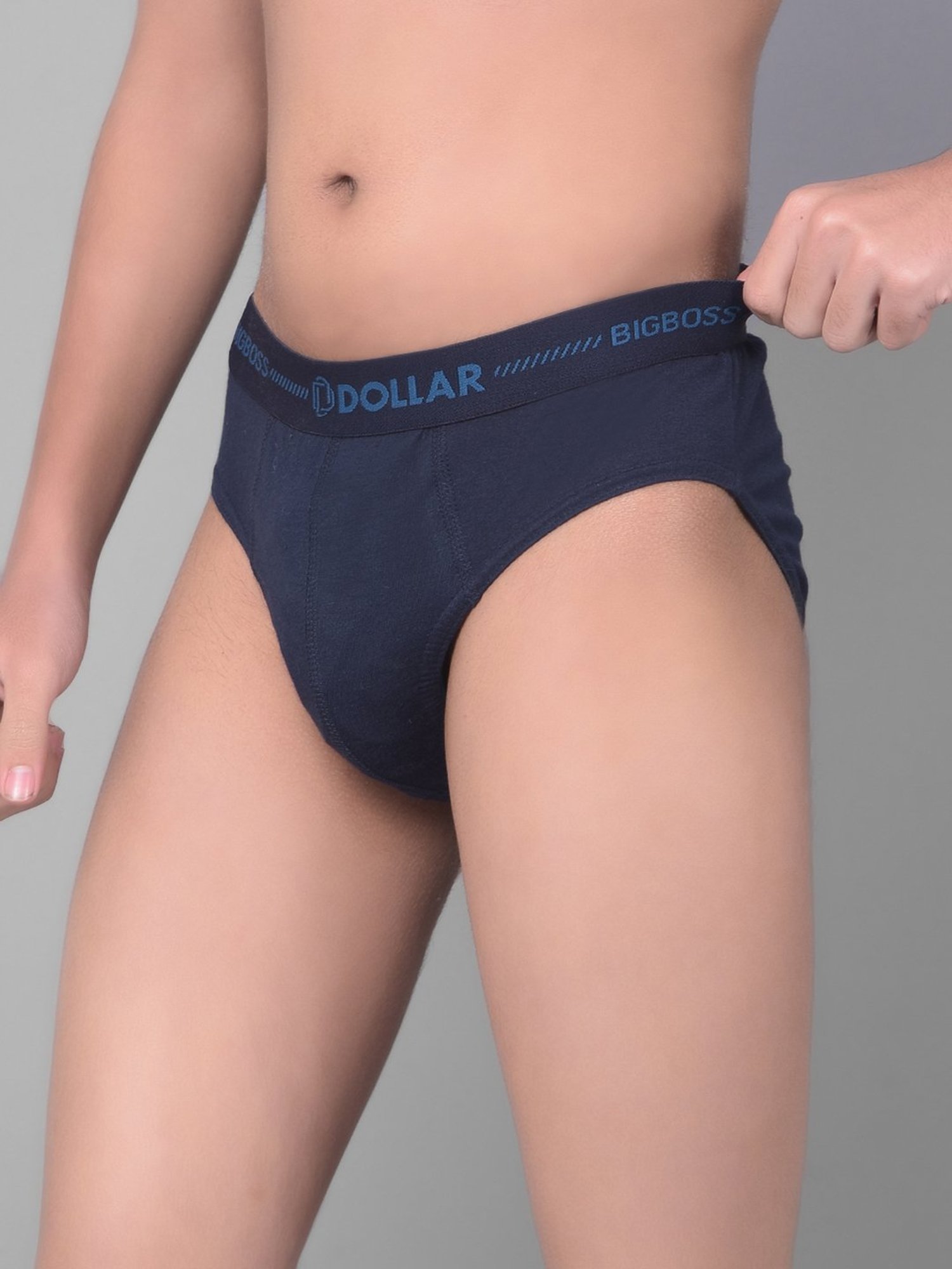 Dollar Bigboss Boys Multicolor Solid Briefs (Pack Of 3)