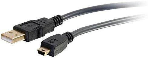 C2G 29652 USB Cable - Ultima USB 2.0 A to USB Mini-B Male Cable, Black (9.8 Feet, 3 Meters)