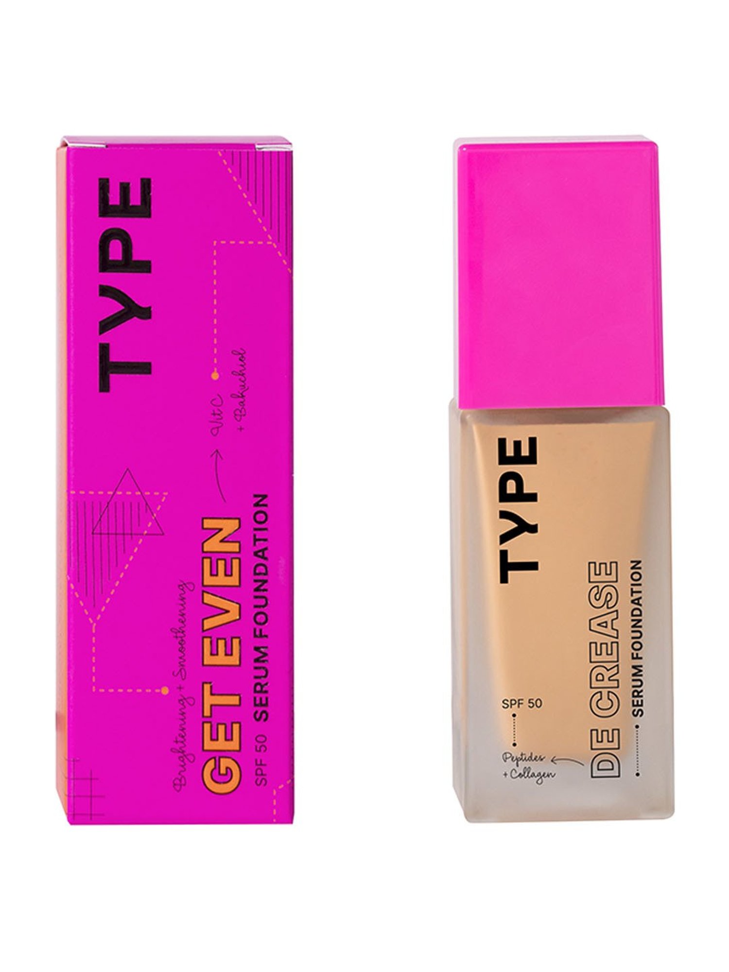 TYPE BEAUTY Get Even SPF 50 PA++++ Serum Foundation Almond - 30 ml