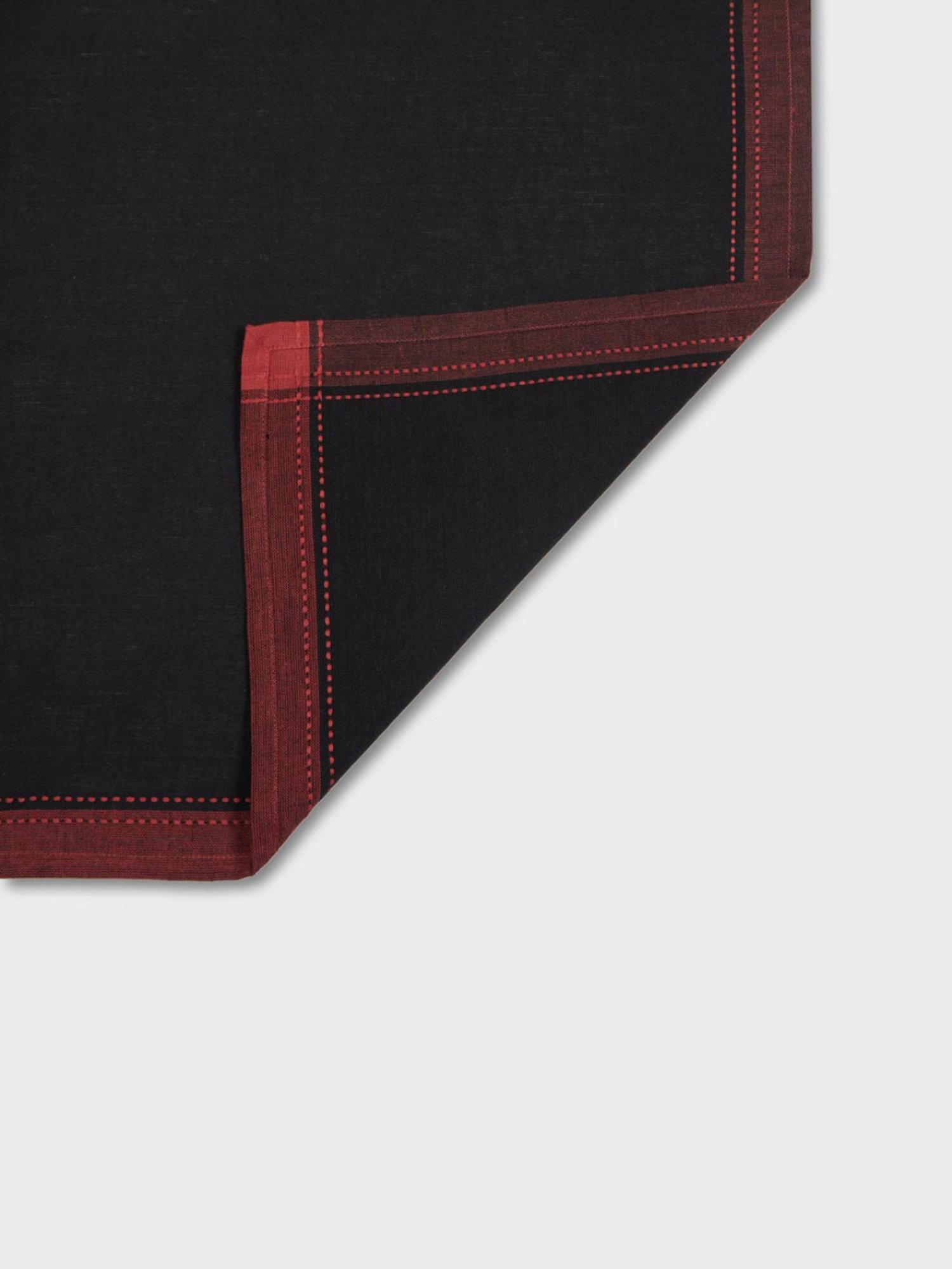 20" White Napkin with Red and Green Tassels Set of 4 pc White - SARO Lifestyle