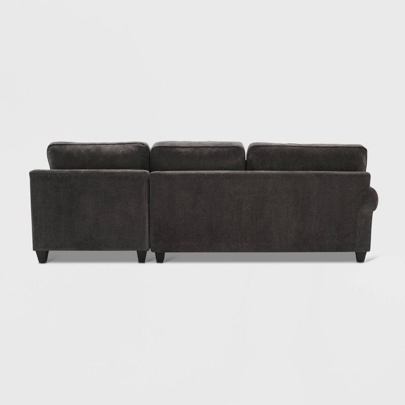 Langston Right Hand Facing Sectional Dark Gray - True Seating