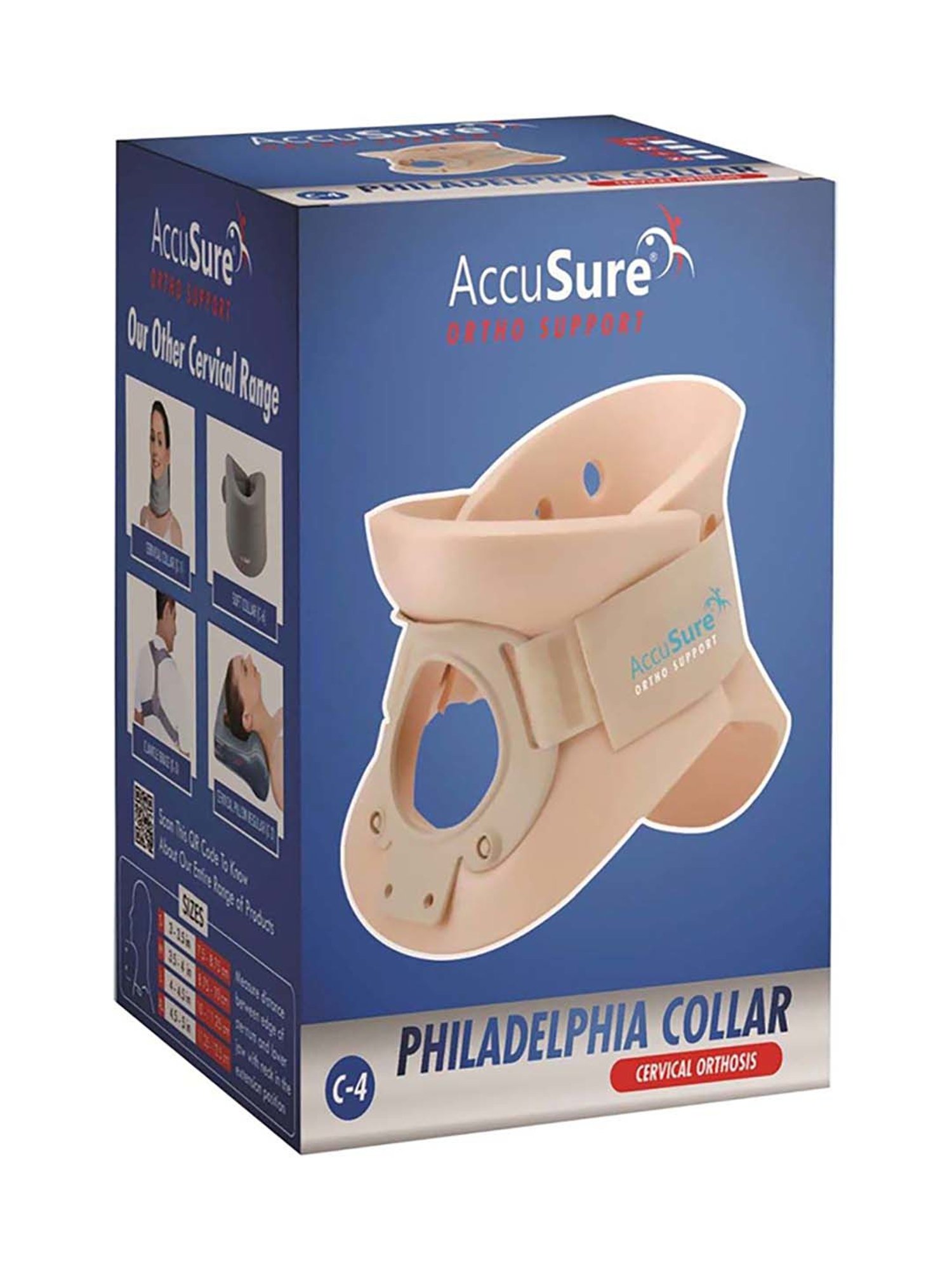 AccuSure Cervical Orthosis (Philadelphia) Ethafoam Cervical Collar - XL (Beige)