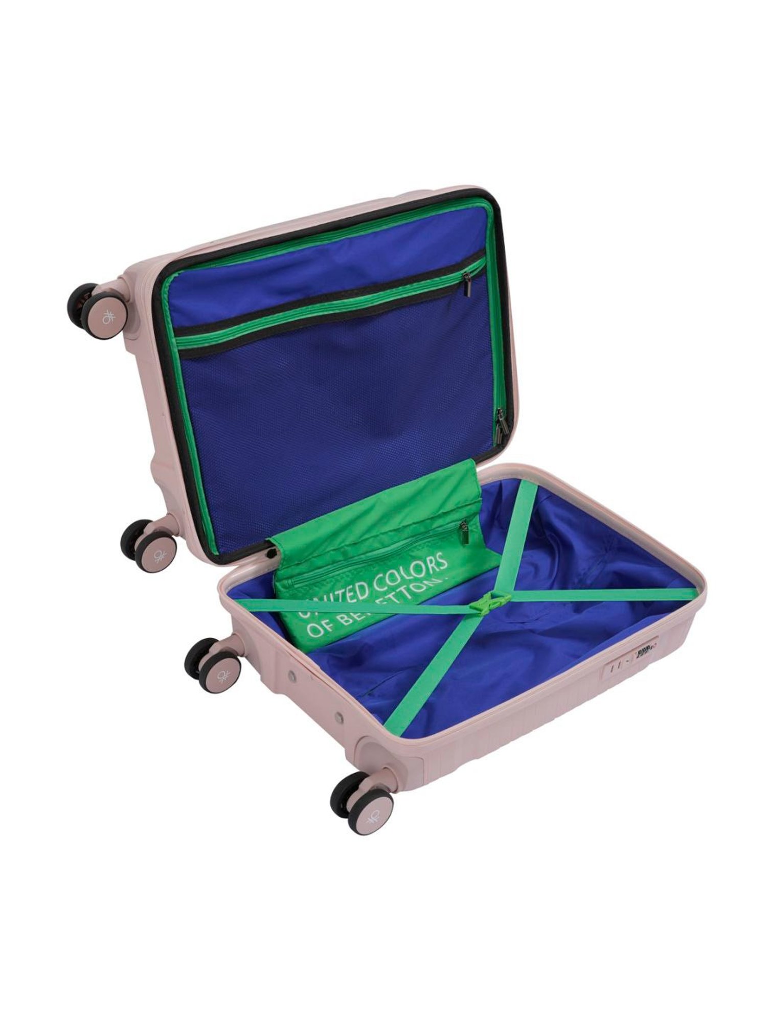 United Colors of Benetton Galaxy Pink Textured Hard Medium Trolley Bag - 65 Cm