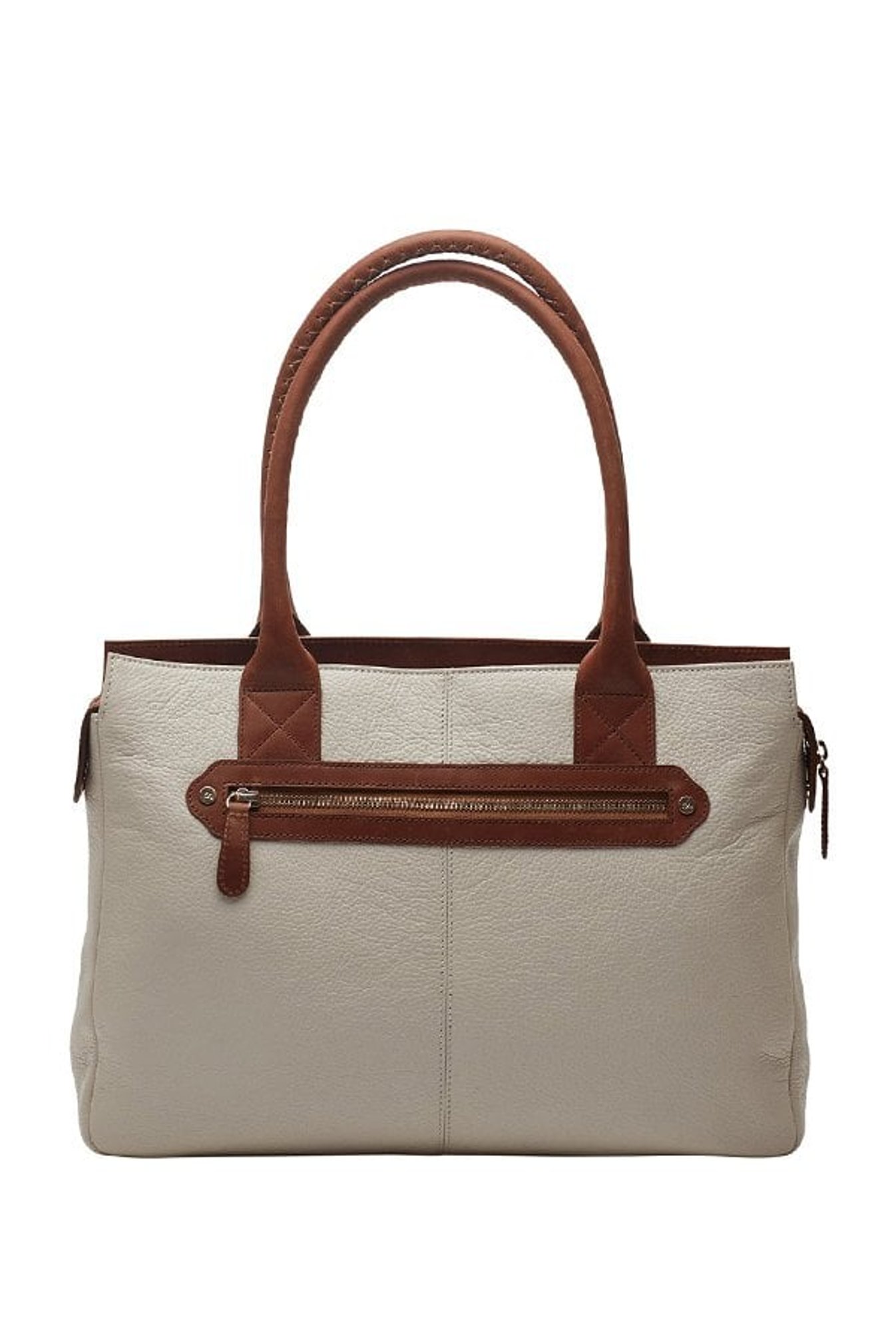 Tohl Galway Ivory White Solid Leather Handbag