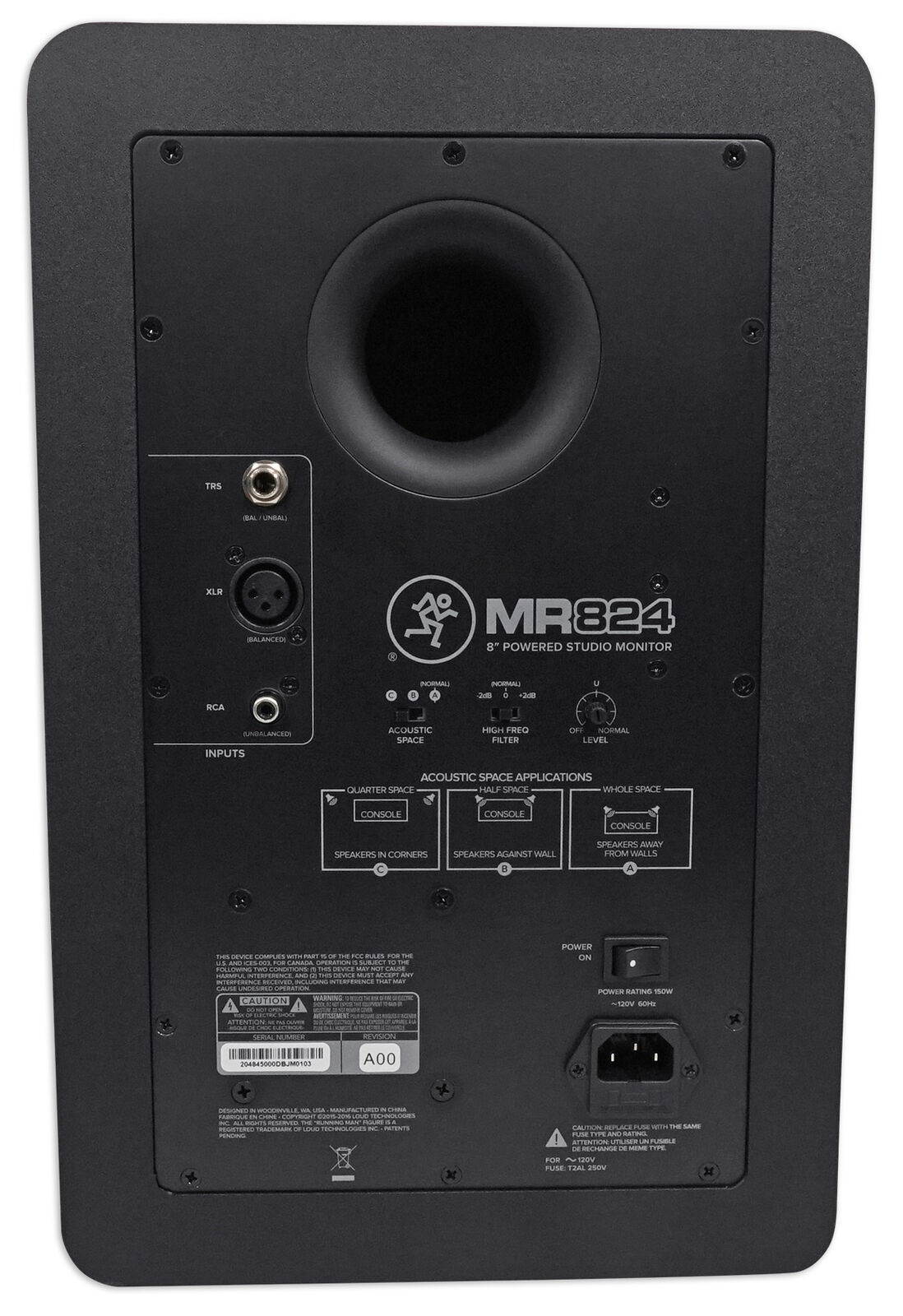 (2) Mackie MR824 8&rdquo; 85 Watt Studio Monitors+Condenser Mic+36" Stands+Pads