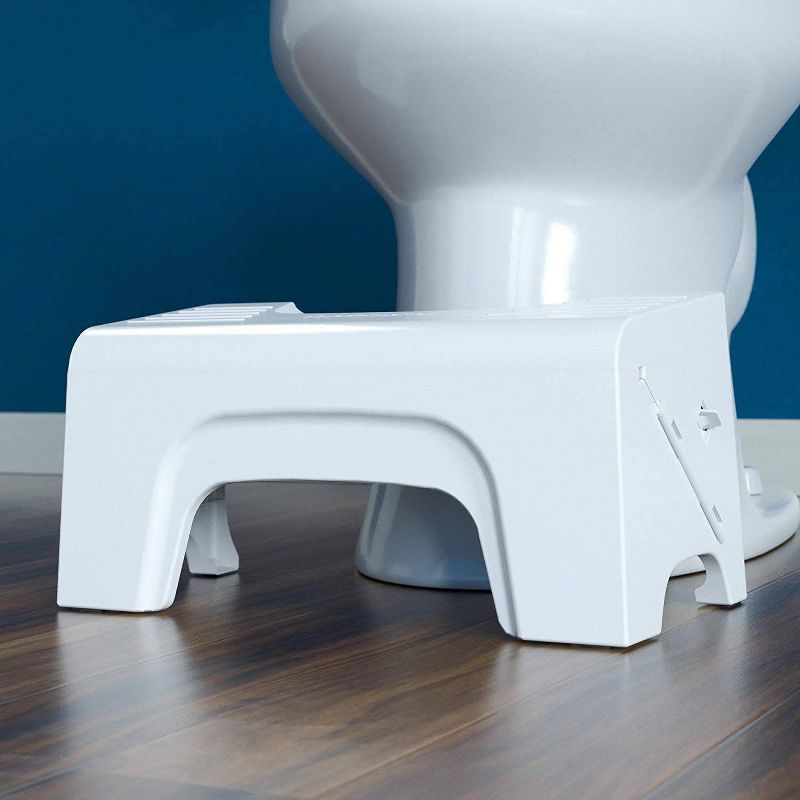 7" Fold-N-Stow Foldable Toilet Stool White - Squatty Potty